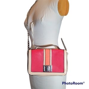 GX by Gwen Stefani Pink and Orange Chain Crossbody Purse